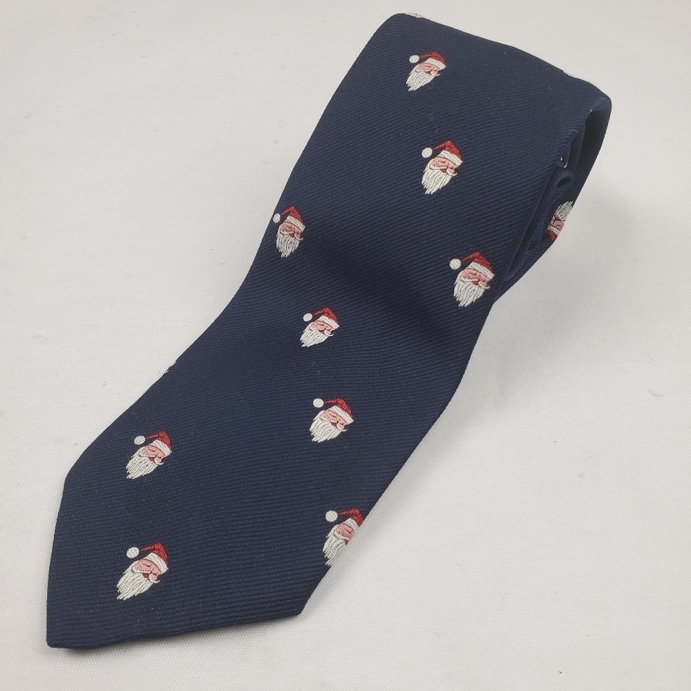 Henry's Men's Shop Fairfield navy Santa skinny tie